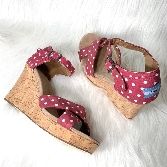 Toms Shoes - Toms Polka Dot Wedge Platform Sandals